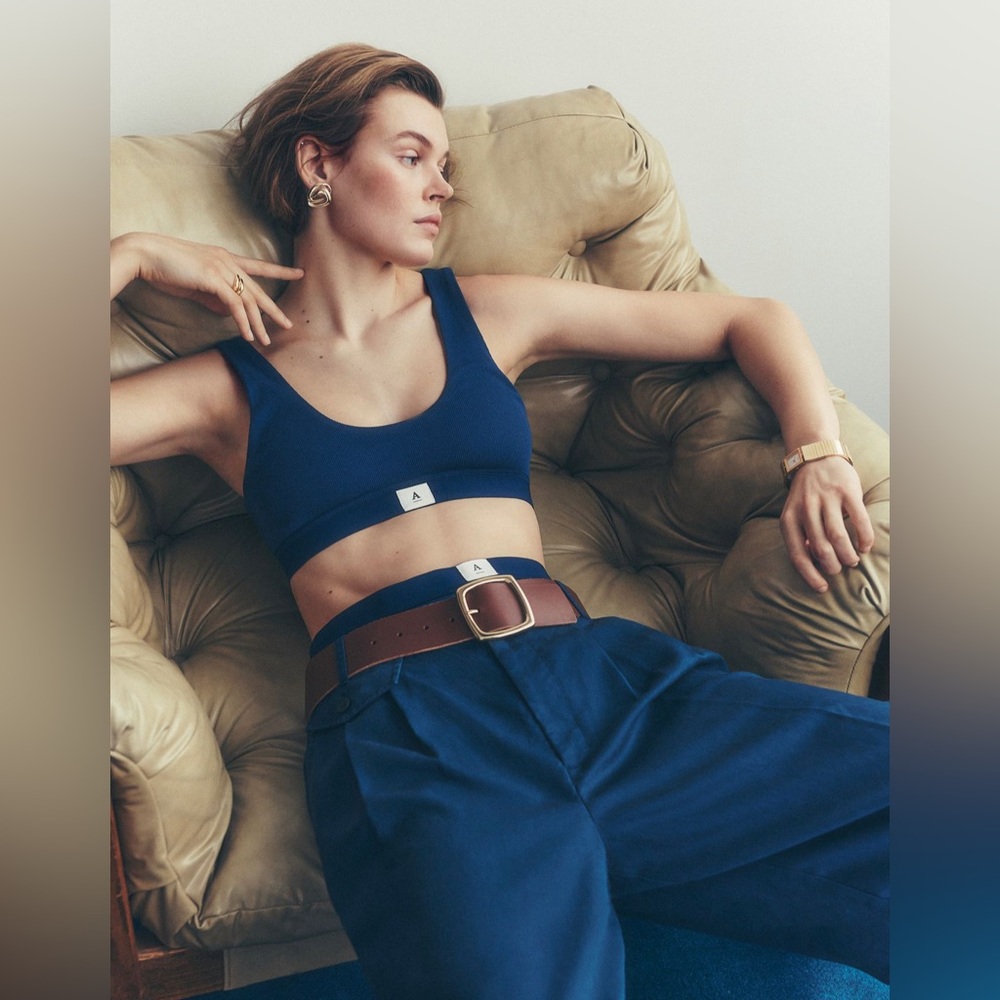 NWT By Anthropologie Cotton Ribbed
Scoop-Neck Bralette